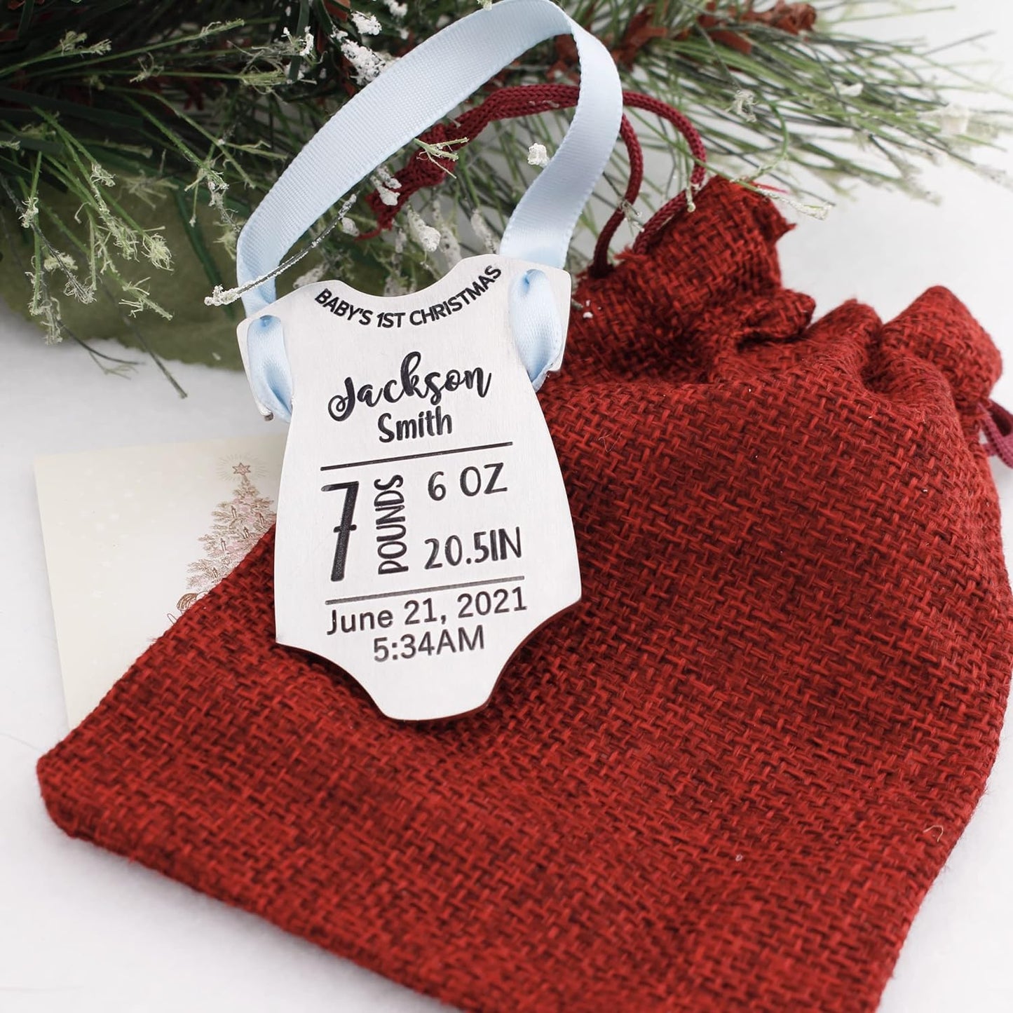 Christmas Onesie Baby's First Christmas Ornament