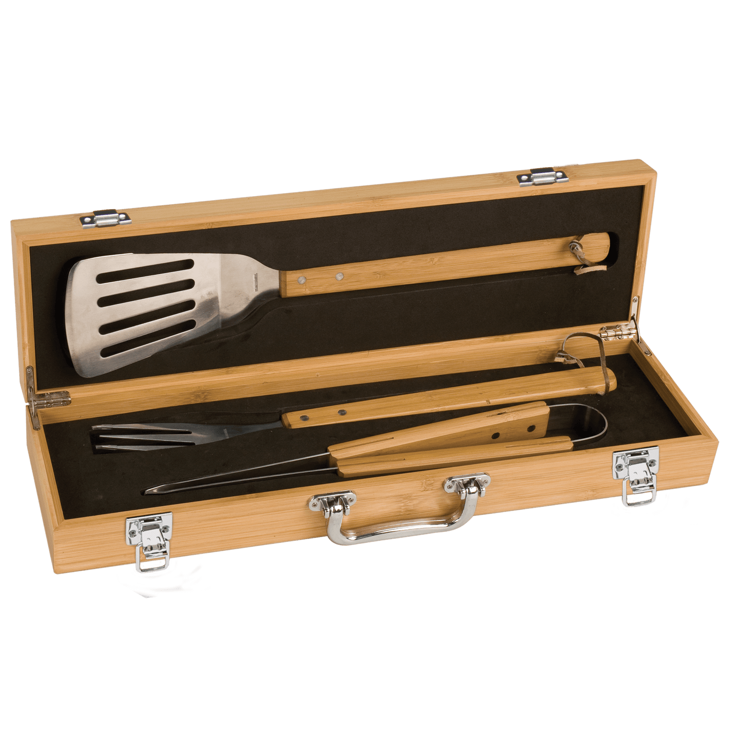Bamboo BBQ Set in Bamboo Case