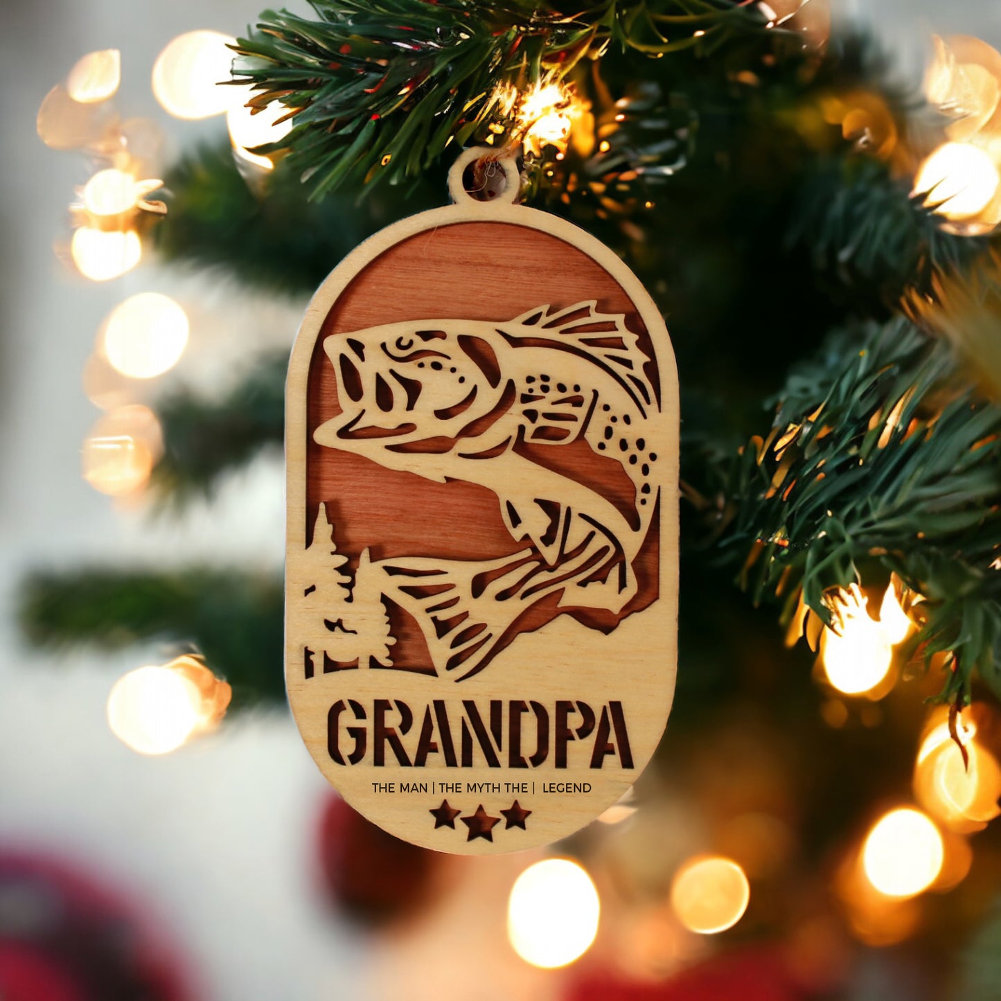 Fish Christmas Ornament for Dad or Grandpa