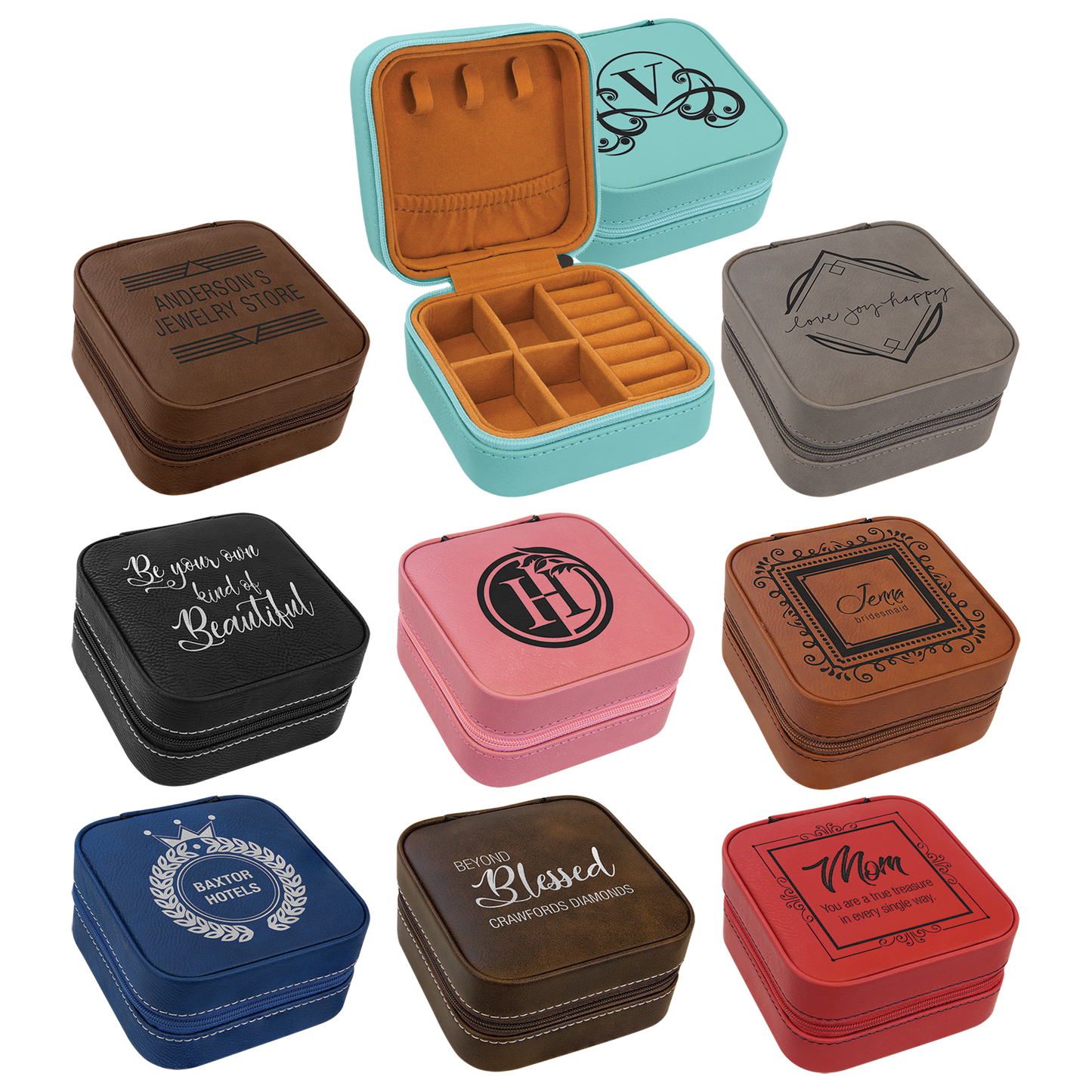 Custom Engraved Travel Jewelry Box