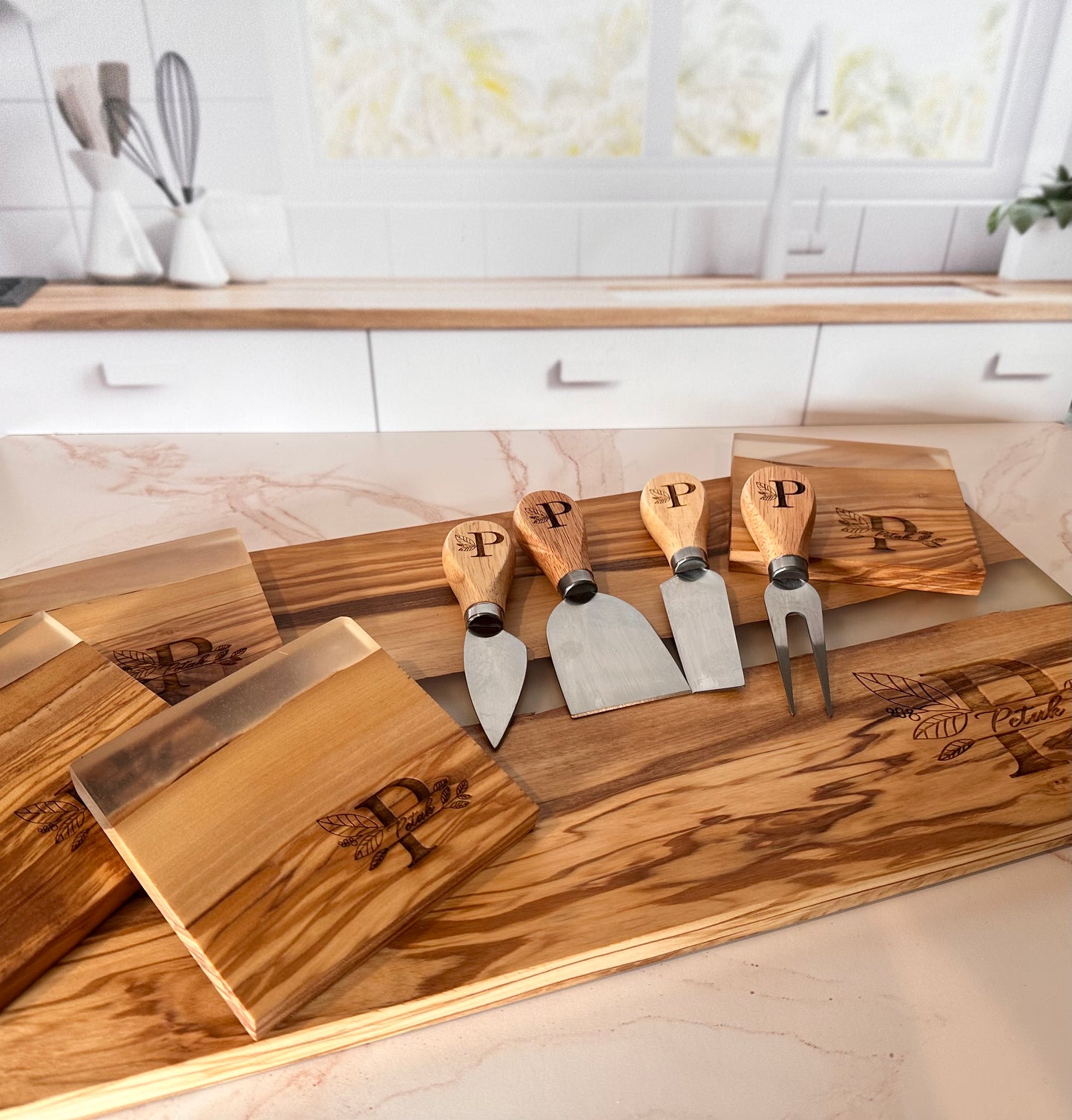 Charcuterie Engraved Cheese Knife Set