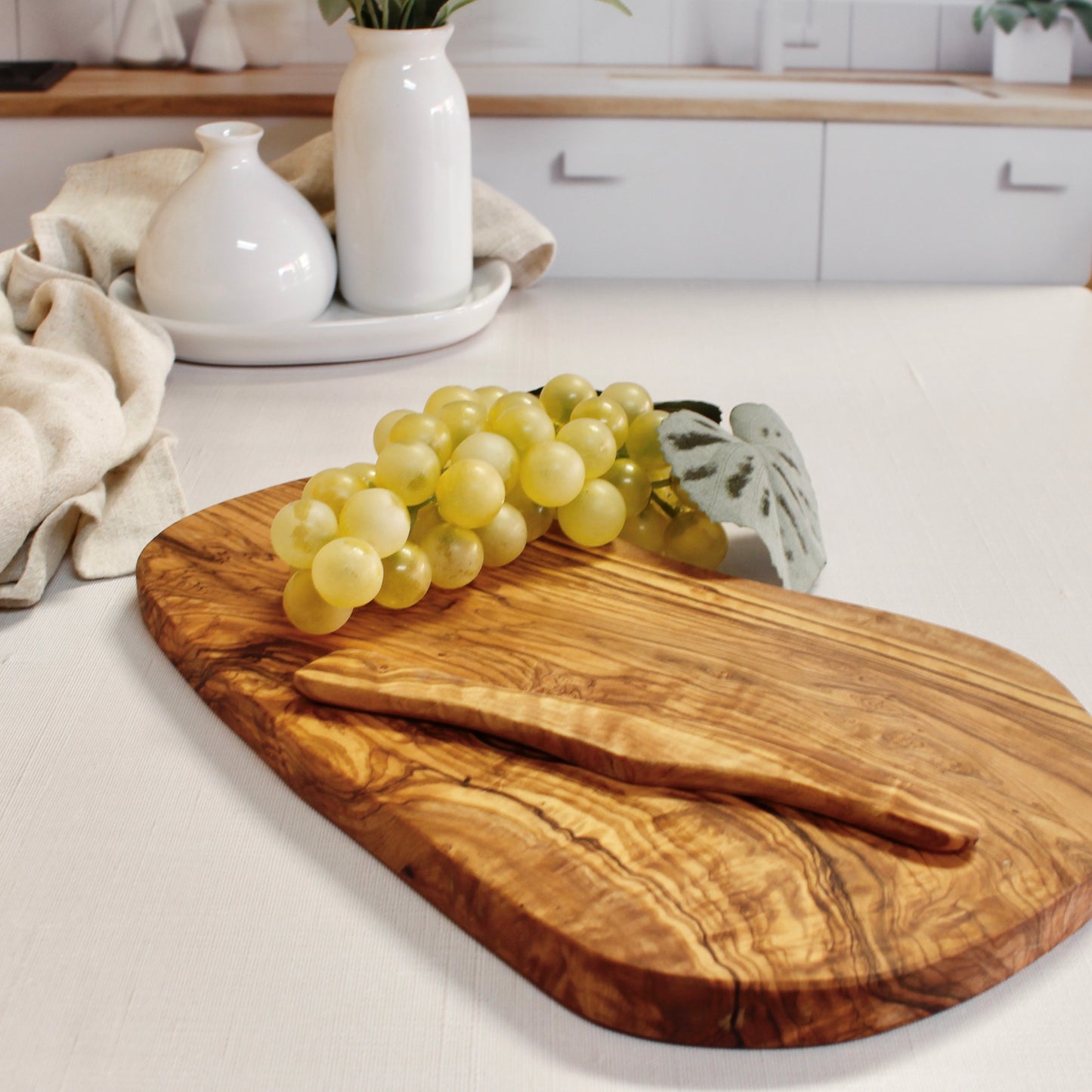 Olive Wood - Engraved Serving/Cutting/Charcuterie Board