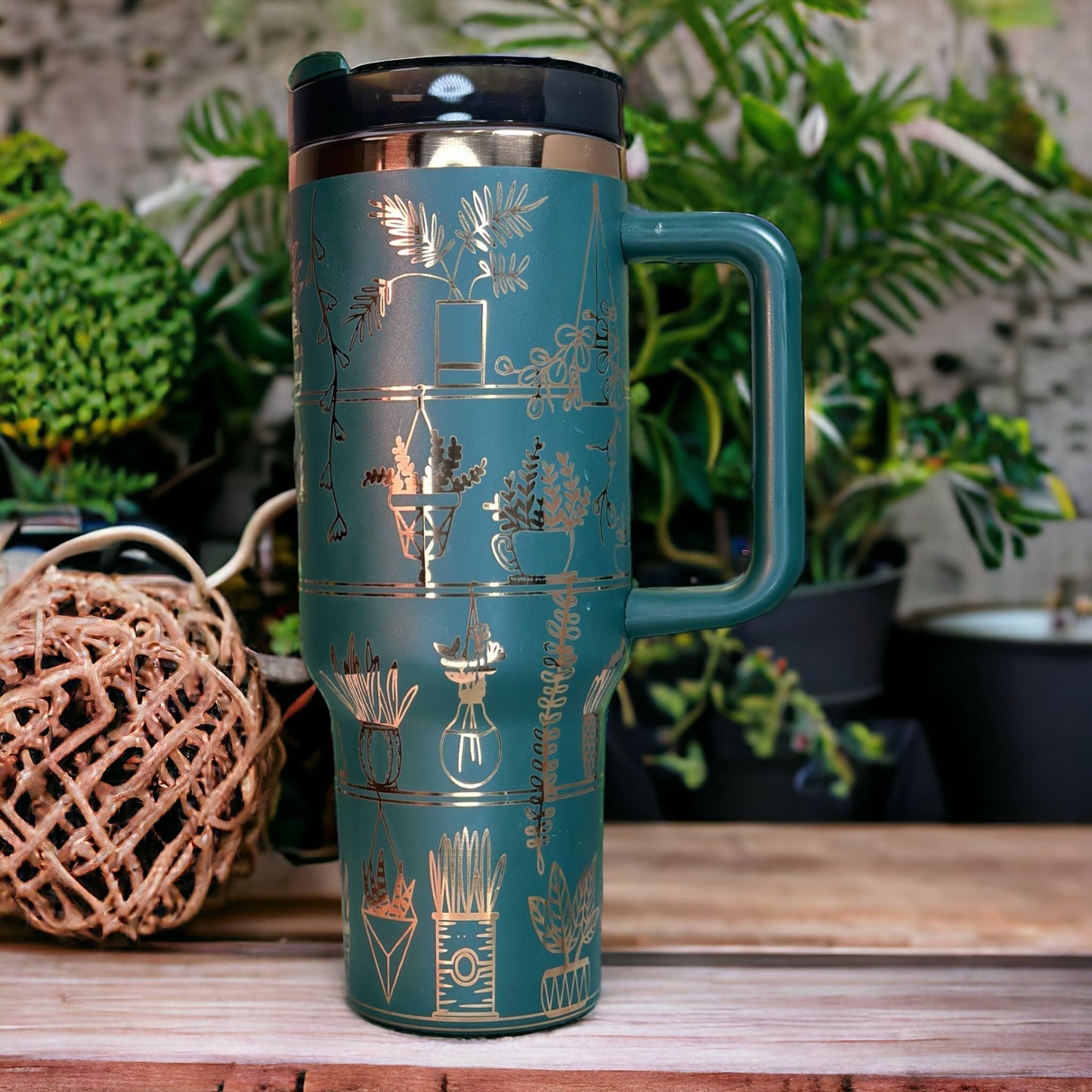 Heart Doodles Laser Engraved 40oz Tumbler
