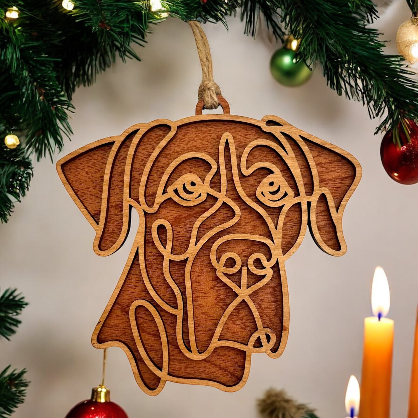 Personalized Dog Breed Ornament - Custom Dog Name