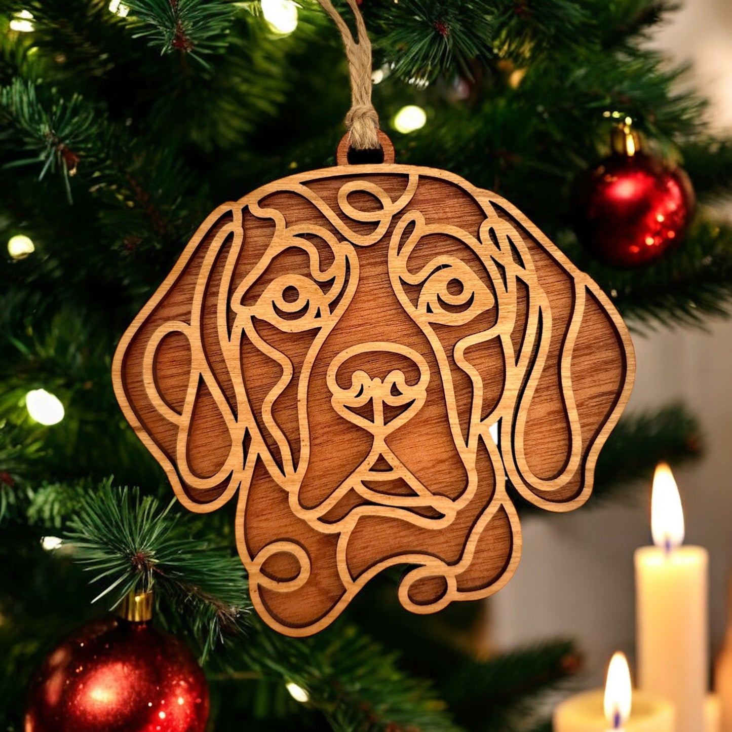 Personalized Dog Breed Ornament - Custom Dog Name