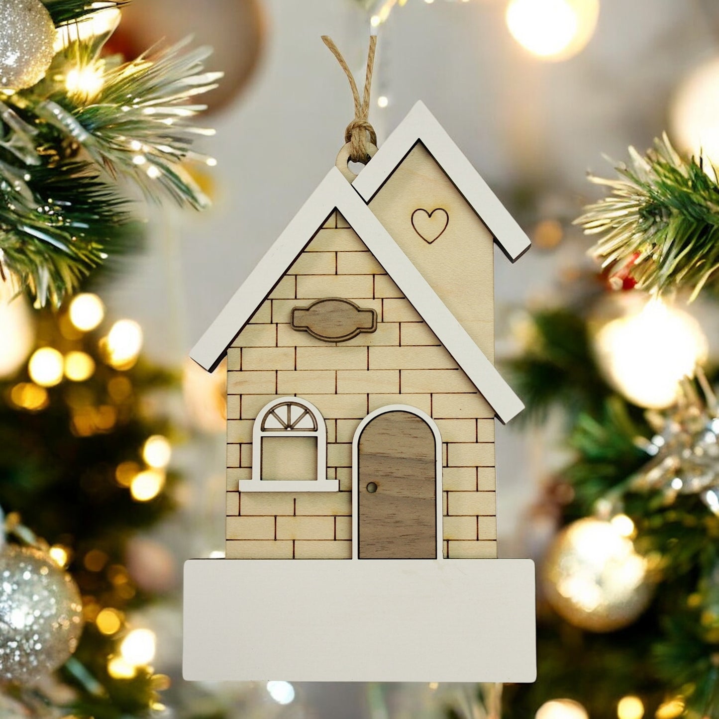 Personalized House Ornament, First Home Christmas Decor, Realtor Closing Gift