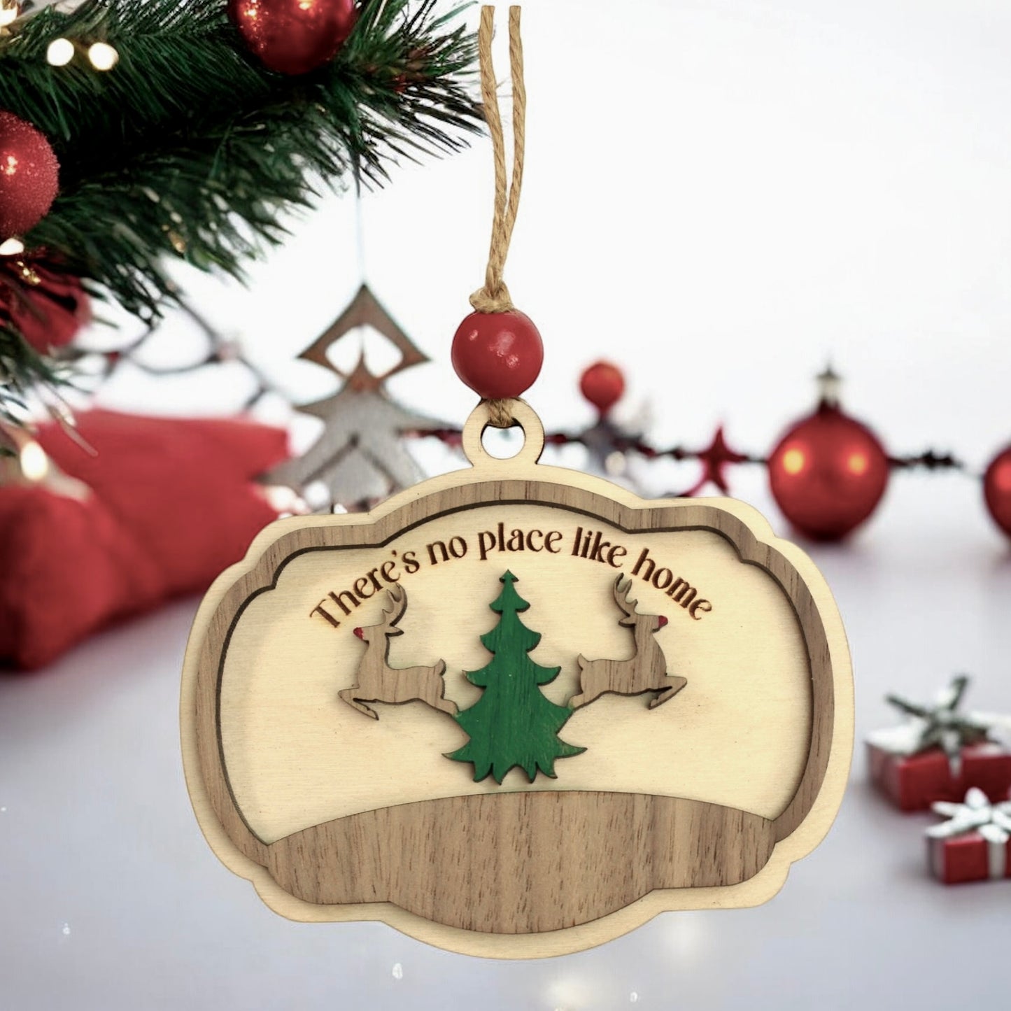 Wooden Holiday Ornament – “There’s No Place Like Home”