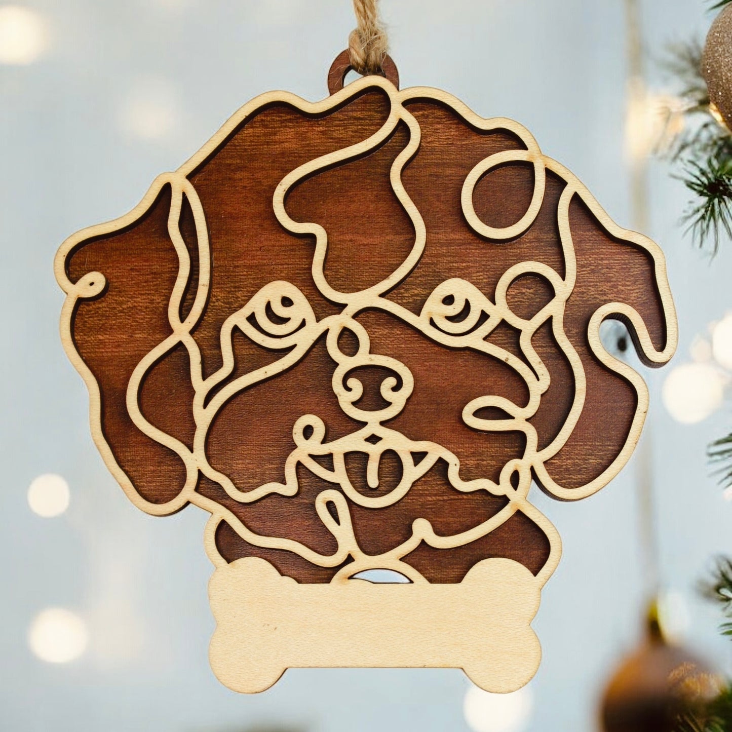 Personalized Dog Breed Ornament - Custom Dog Name
