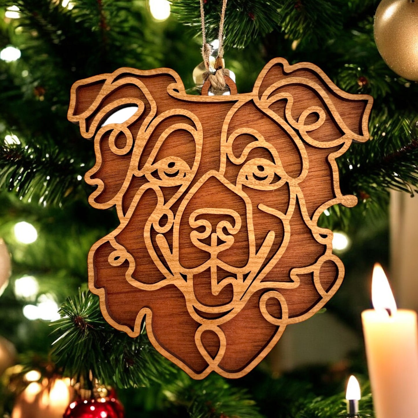 Personalized Dog Breed Ornament - Custom Dog Name
