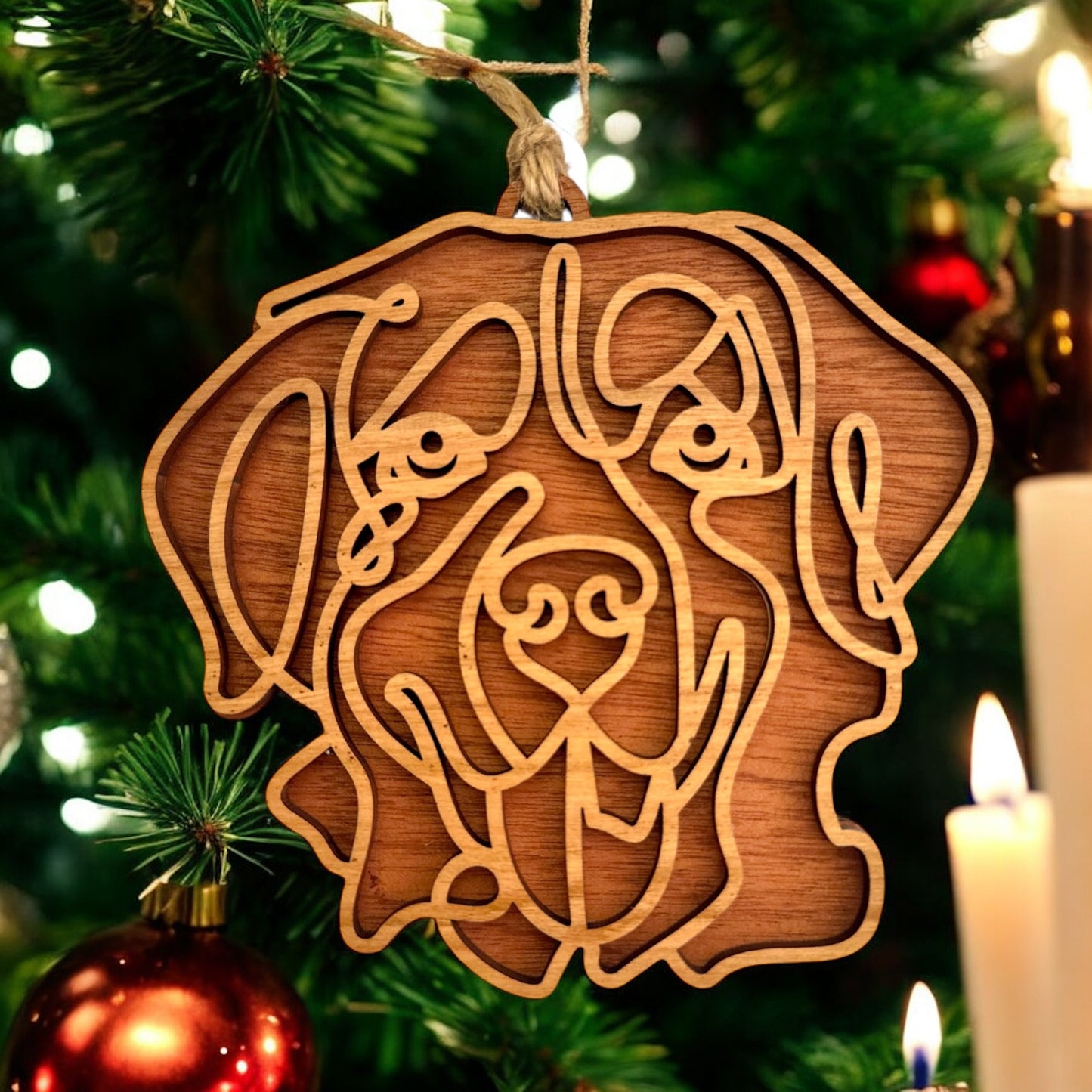 Personalized Dog Breed Ornament - Custom Dog Name