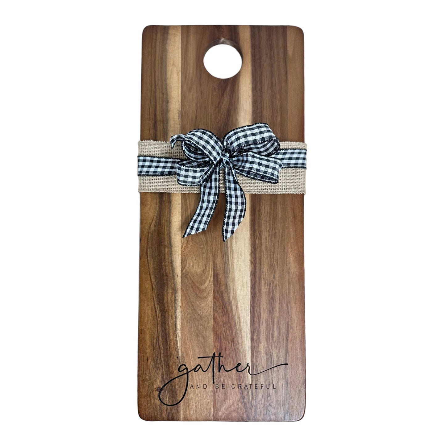 Engraved Long Acacia Serving/ Charcuterie Board