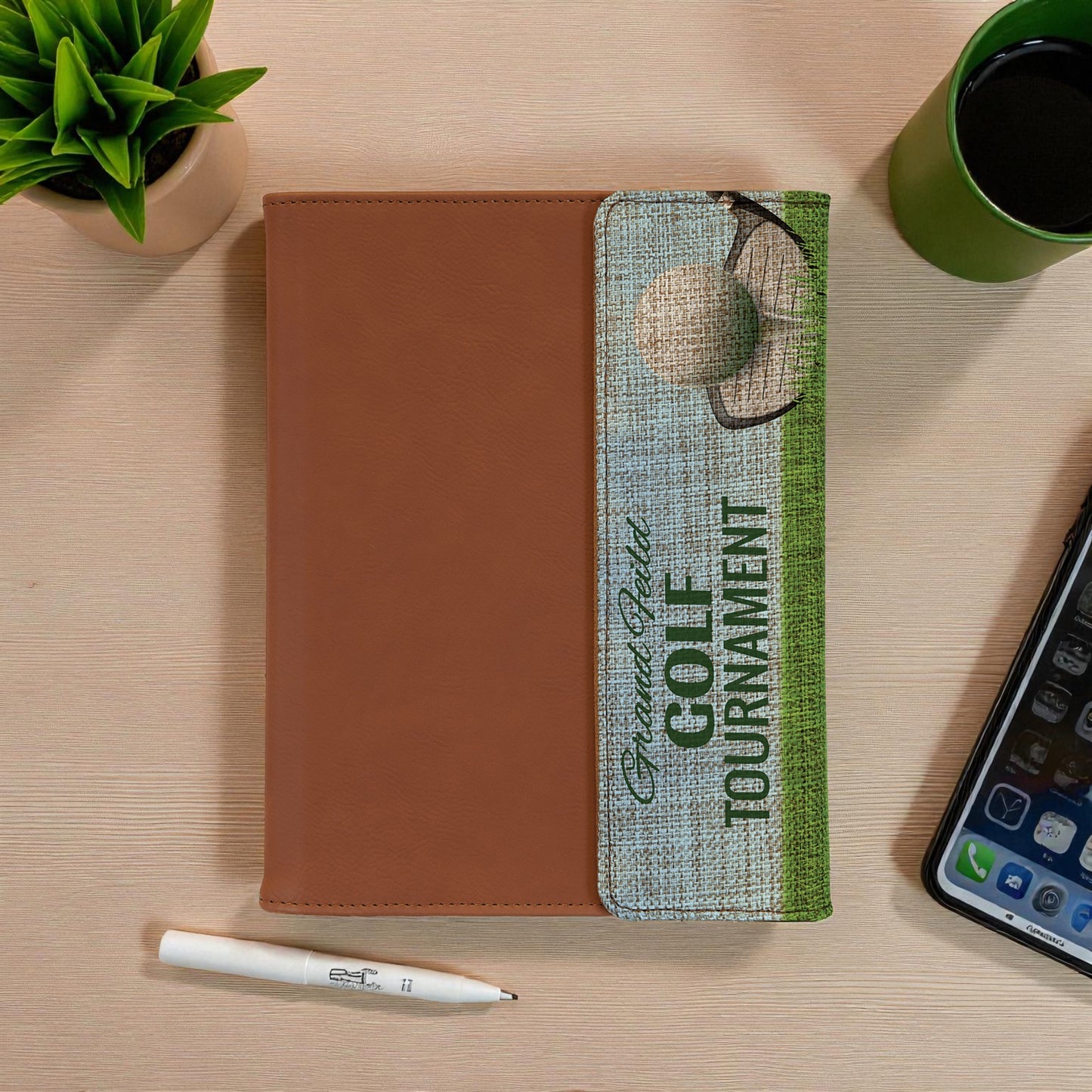 UV color printed notebook showing vibrant custom company branding.