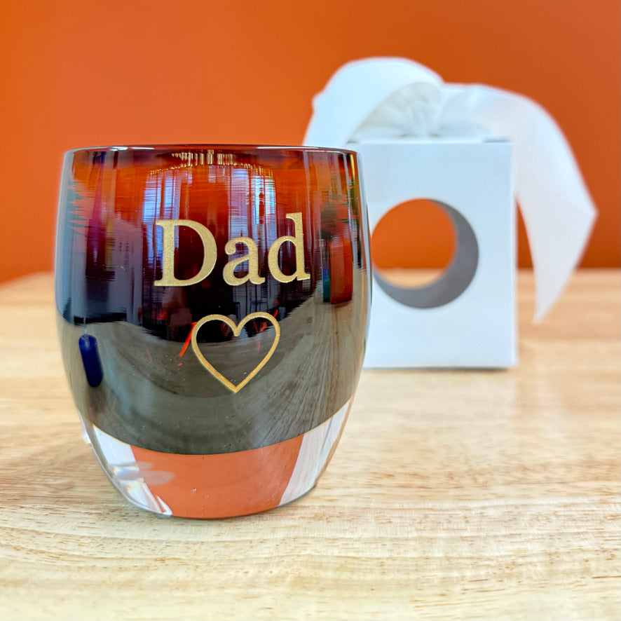 Custom Etched Glassybaby – Personalized Sandblasting & Color Fill Service