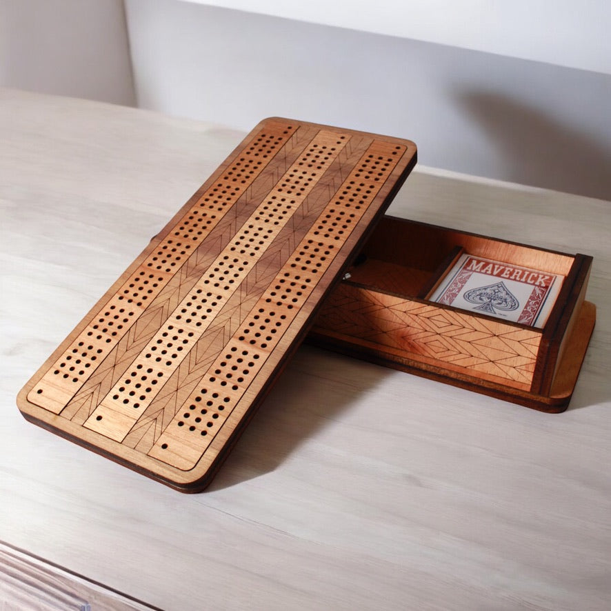 Handcrafted Wooden Cribbage Game Set