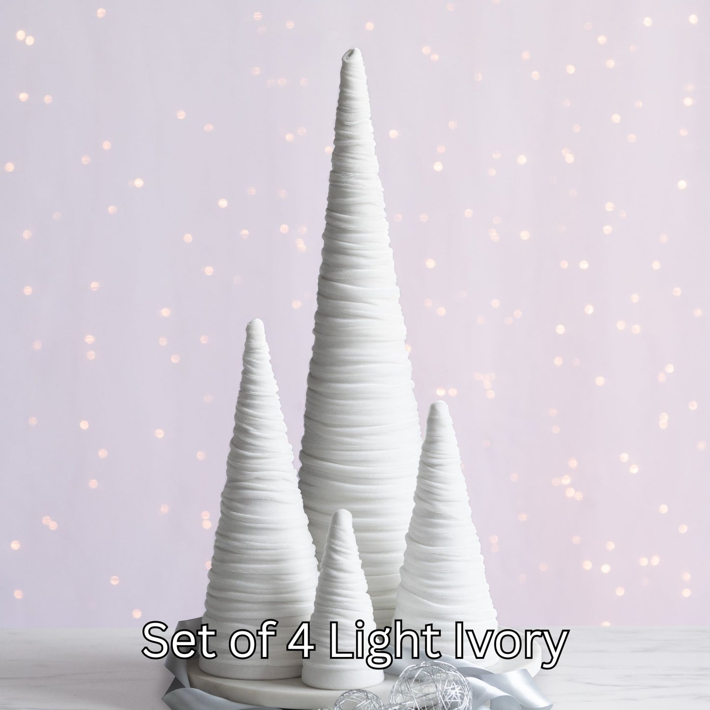 Velvet Cone Trees – Modern Holiday Mantel & Table Décor