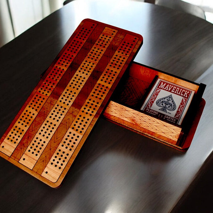 Handcrafted Wooden Cribbage Game Set