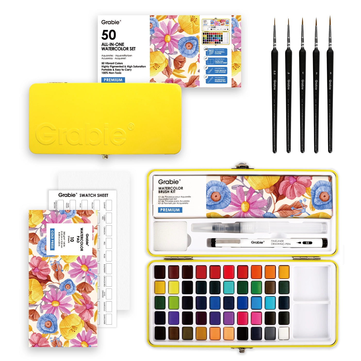 Grabie All-in-One Premium Watercolor Set of 50