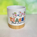 Teacher – Teach. Love. Inspire.” Notebook & Planter Gift Set