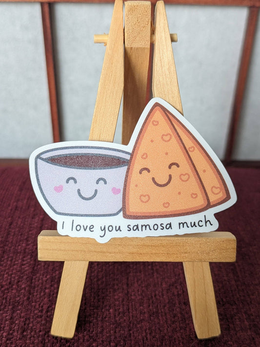 I love you samosa much vinyl waterproof sticker