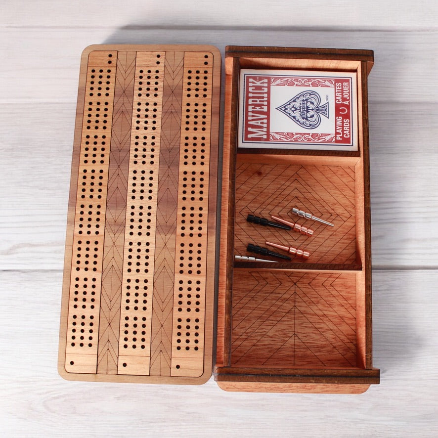 Handcrafted Wooden Cribbage Game Set
