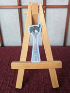 Cats on the Space Needle Seattle vinyl waterproof sticker: Orange cat with yellow background