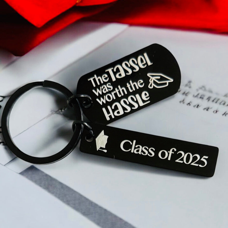 Class of 2025 Graduation Keychain Set – Inspirational Quotes