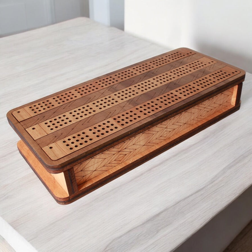 Handcrafted Wooden Cribbage Game Set