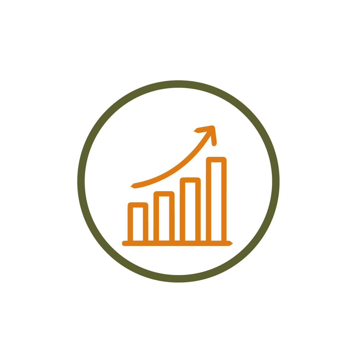 Growth chart icon representing over 47,000 completed custom engraving and personalization projects.