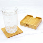 4-Pc. Bamboo Coaster Set with Case