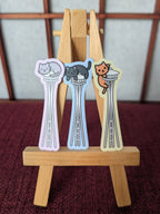 Cats on the Space Needle Seattle vinyl waterproof sticker: Orange cat with yellow background
