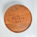 Personalized Wood Cake Stand – Custom Engraved Pedestal Platter