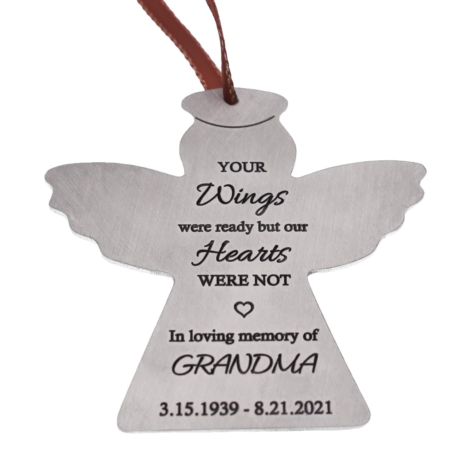 Engraved Custom Memorial Angel Ornament
