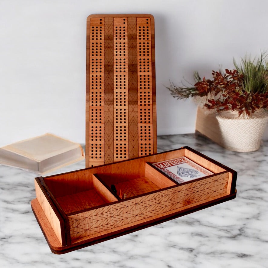 Handcrafted Wooden Cribbage Game Set