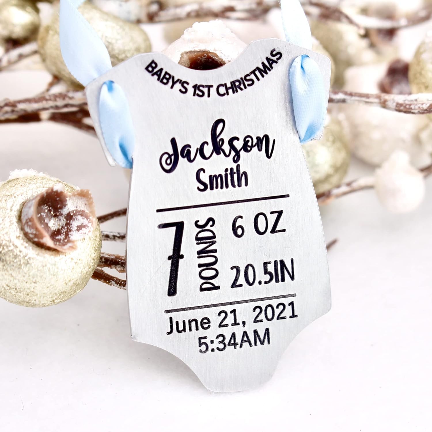 Christmas Onesie Baby's First Christmas Ornament