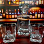 Personalized Glass Decanter, Engraved Glass Gift Set