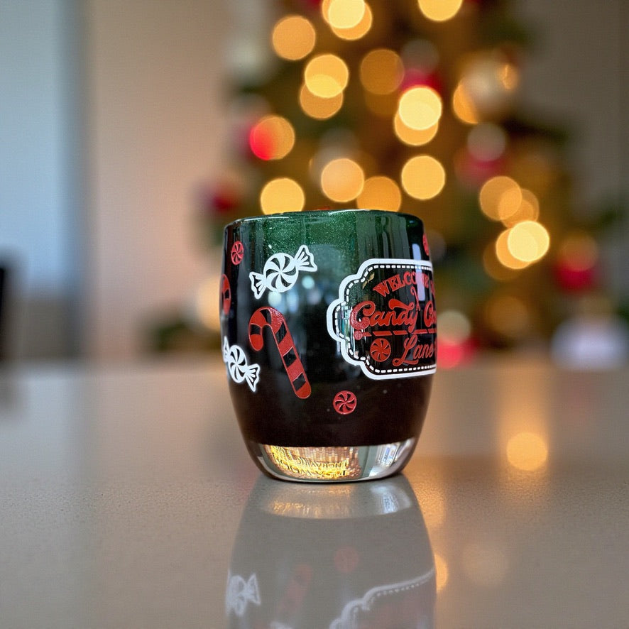 Custom Etched Glassybaby – Personalized Sandblasting & Color Fill Service