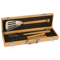 Bamboo BBQ Set in Bamboo Case