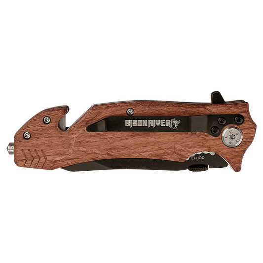 Custom Wood Rescue Knife