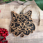 Personalized Cat Breed Ornament - Custom Wood Pet Keepsake