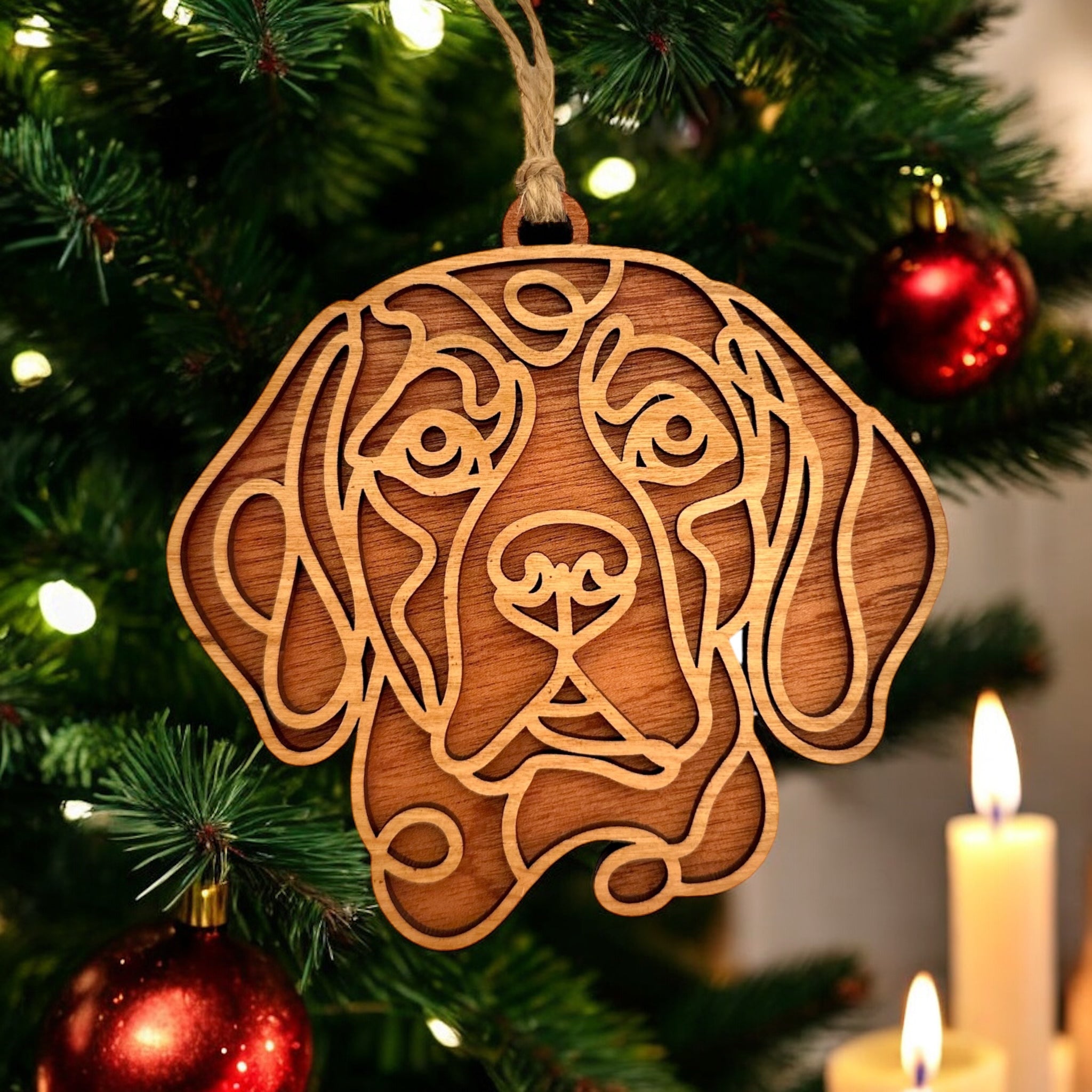 Beagle personalized dog breed ornament