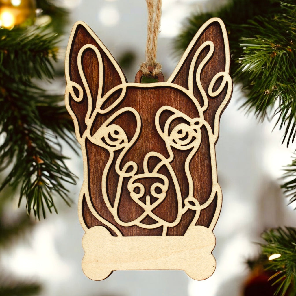 Belgian Malinois personalized dog breed ornament