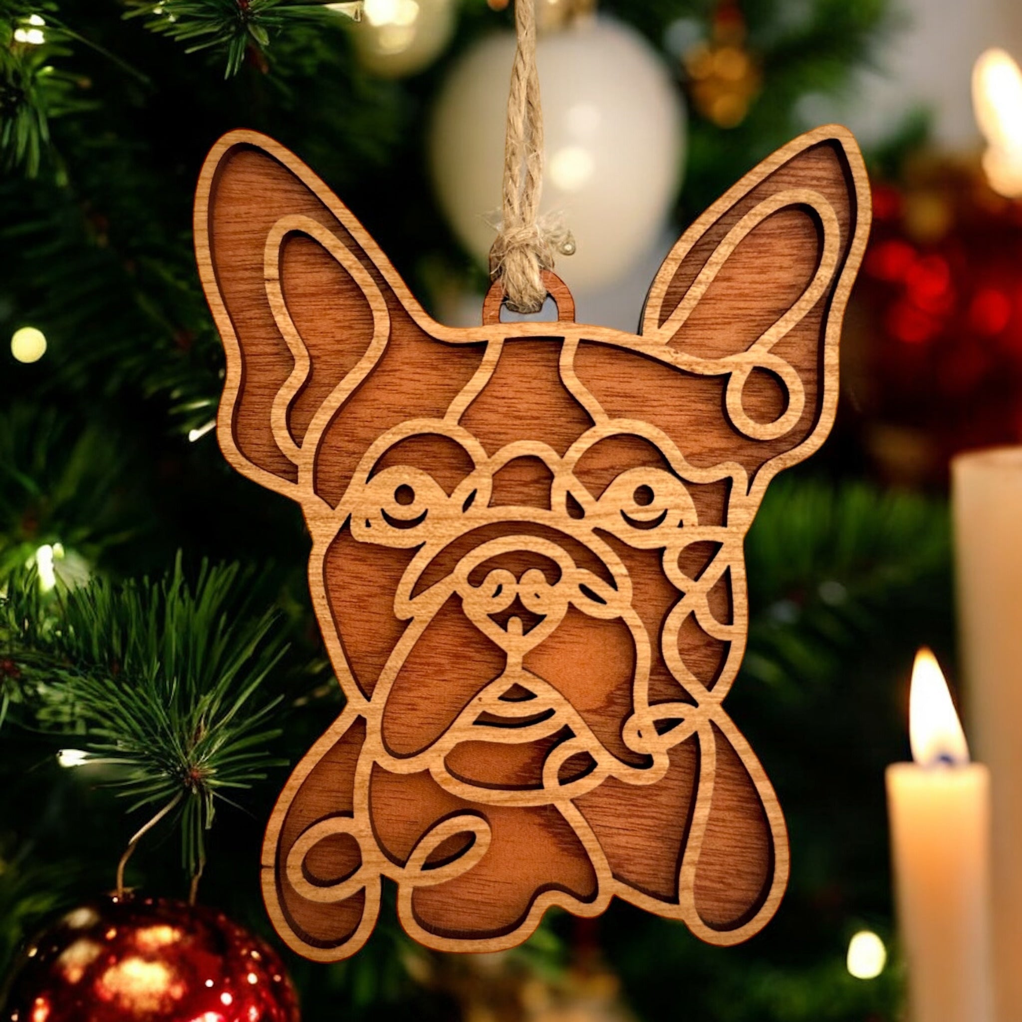 Boston Terrier personalized dog breed ornament