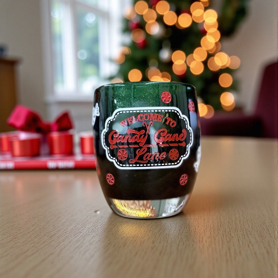 Custom Etched Glassybaby – Personalized Sandblasting & Color Fill Service