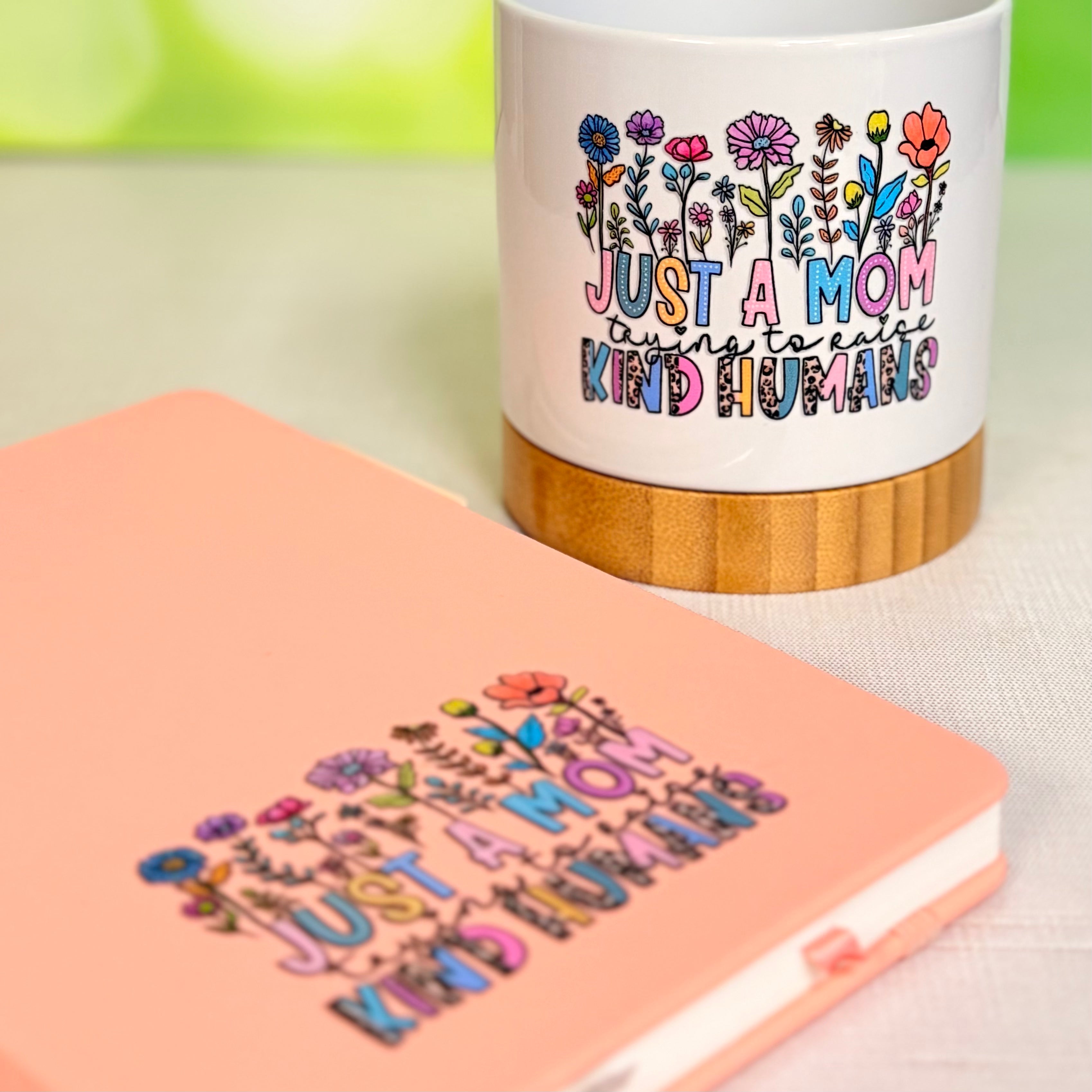 Floral Mom Planters with Bamboo Base – Cute Gifts for Moms