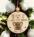 Baby's 1st Christmas Birth Stats Ornament