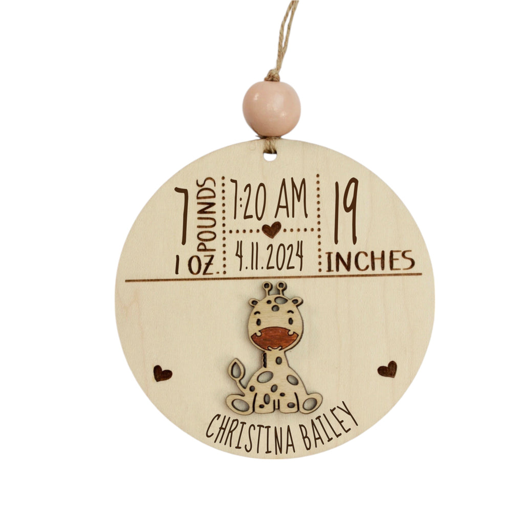 Baby's 1st Christmas Birth Stats Ornament