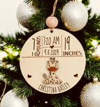 Baby's 1st Christmas Birth Stats Ornament
