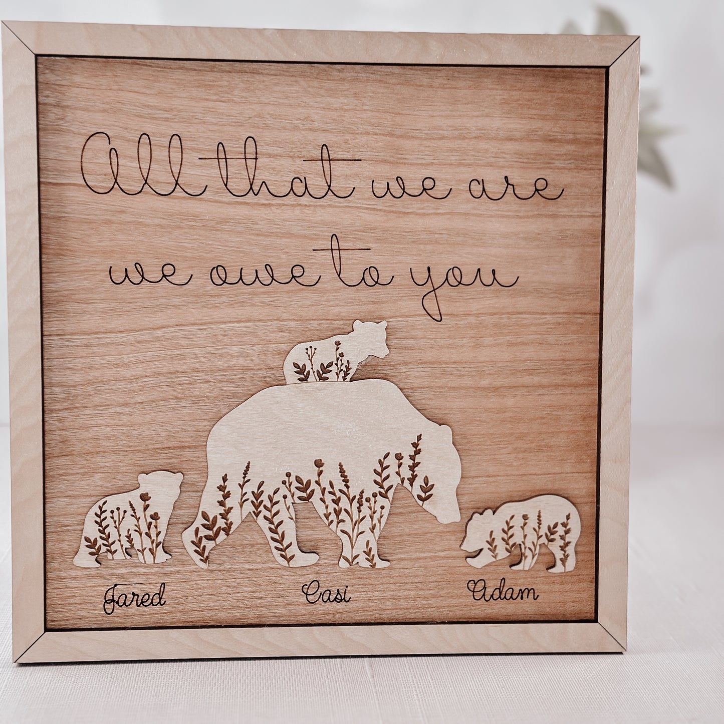 Mama Bear Wall Hanging or Leaner Desk Sign for Mother's Day