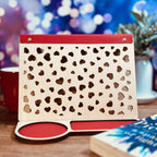 Small Hearts Book Rest and Page Holder - Wooden Book Valet