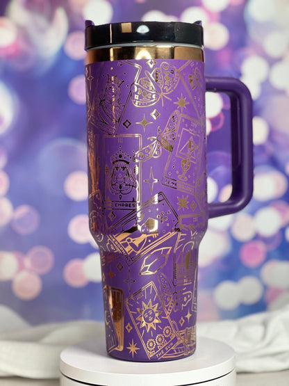 Tarot Card Laser Engraved 40oz Tumbler